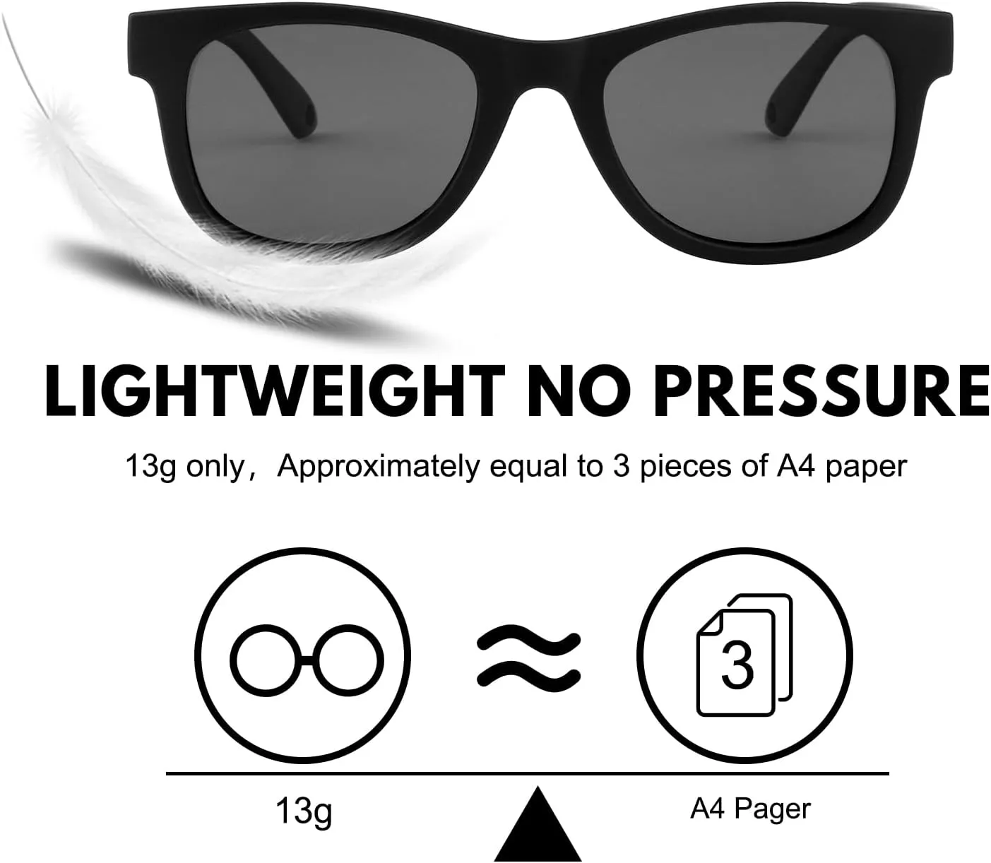 2 Pack Toddler Sunglasses Polarized with Strap for 0-24 Months/2-4 Years Kids, Girls Boys Baby Glasses UV Protection