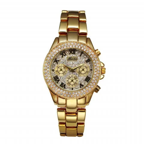 2017 Luxury Fashion women Watches Quartz Steel Waterproof Diver Reginald Top Brand Gold Wrist Watches  relogio feminino