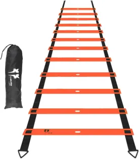 20ft Sports Agility Ladder for Men Women and Kids, Speed Youth Soccer Agility Training Equipment for Football, Exercise, Soccer, Tennis, Legs Workout with Carry Bag
