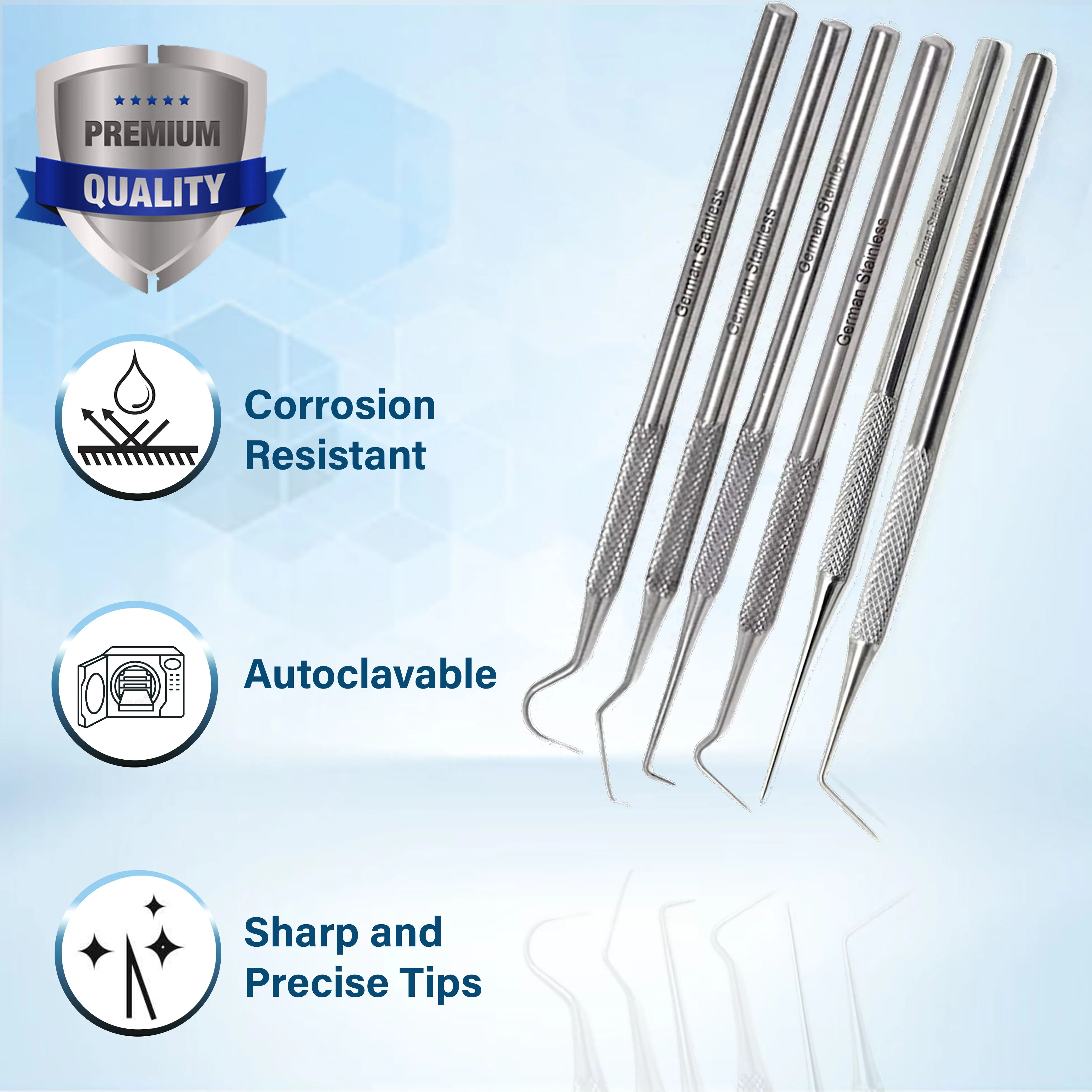 6 Pcs Assorted Dental Floss Picks Tartar Removers Plaque Scaler for Personal Use Teeth Cleaning Oral Care Kit
