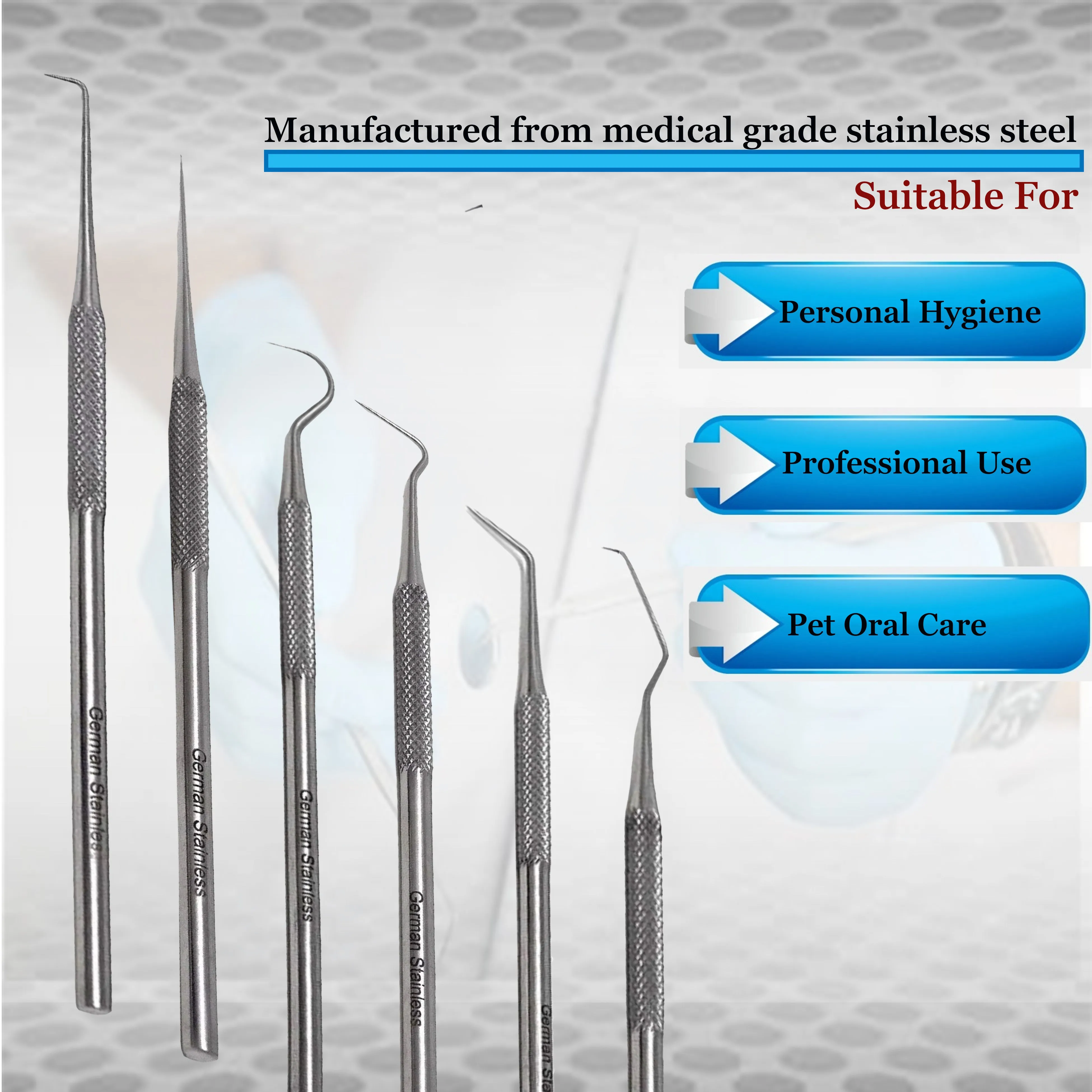 6 Pcs Assorted Dental Floss Picks Tartar Removers Plaque Scaler for Personal Use Teeth Cleaning Oral Care Kit