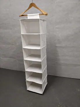 6 Shelf Hanging Wardrobe Storage Organiser Shelves Shoe Rack