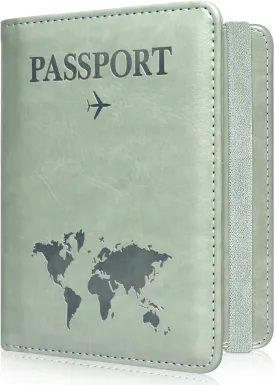 ACdream RFID Blocking Passport Holder Travel Wallet - Premium PU Leather Cover Passport Book with Card Holder, Pen Slot, Keep Organization, and Travel Essentials for Women and Men