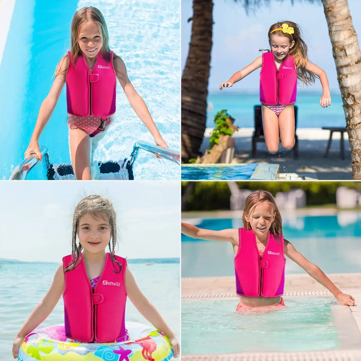 Baby Girl Swim Vest Toddler Swim Vest for Age 18 Months - 2 Years Baby Toddler Fit 20-28 lbs
