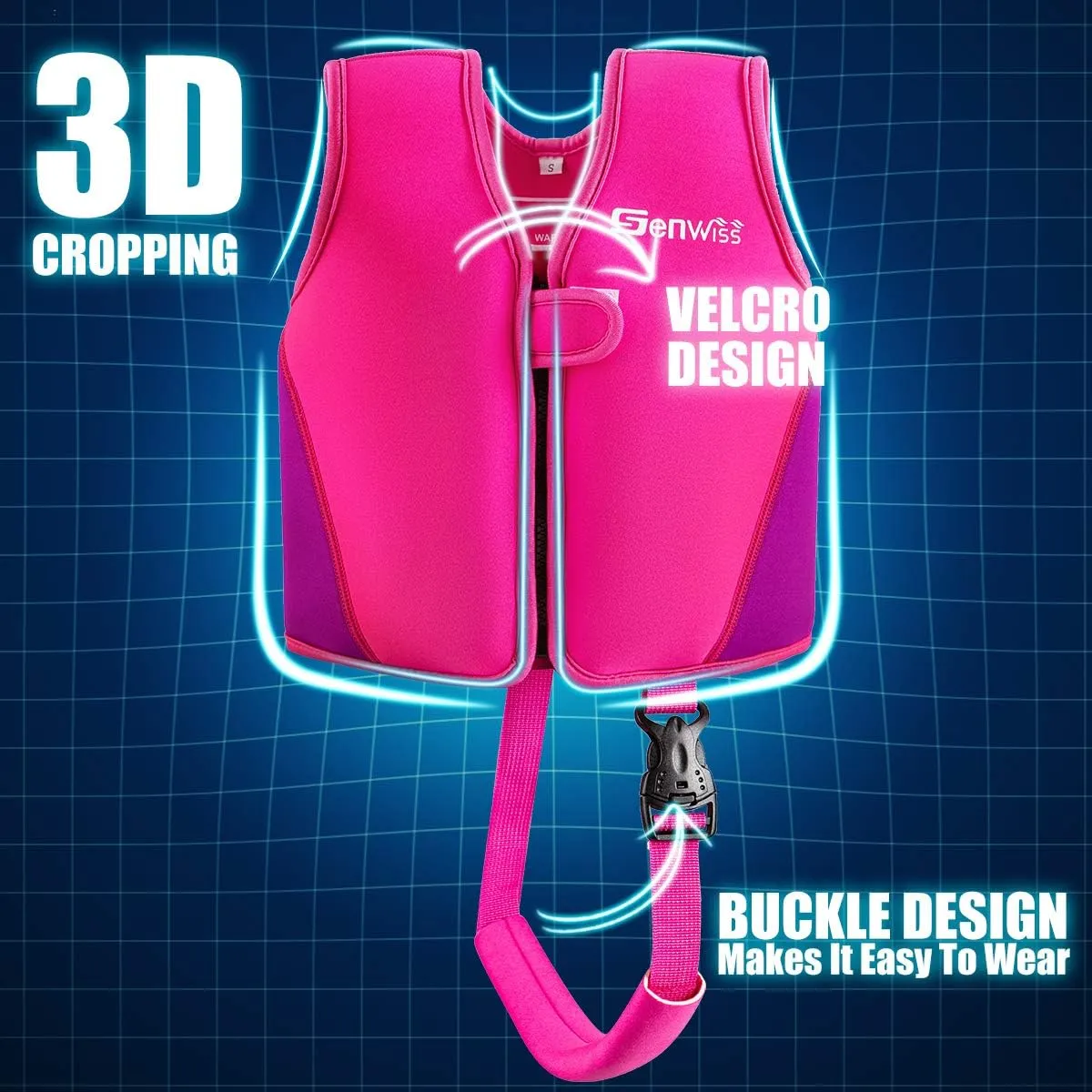 Baby Girl Swim Vest Toddler Swim Vest for Age 18 Months - 2 Years Baby Toddler Fit 20-28 lbs