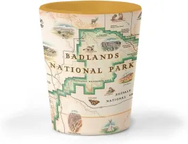 Badlands National Park Map Shot Glass  1.5 oz Ceramic BPA-Free, Durable Gift for Home, Office, Bar, or Souvenir
