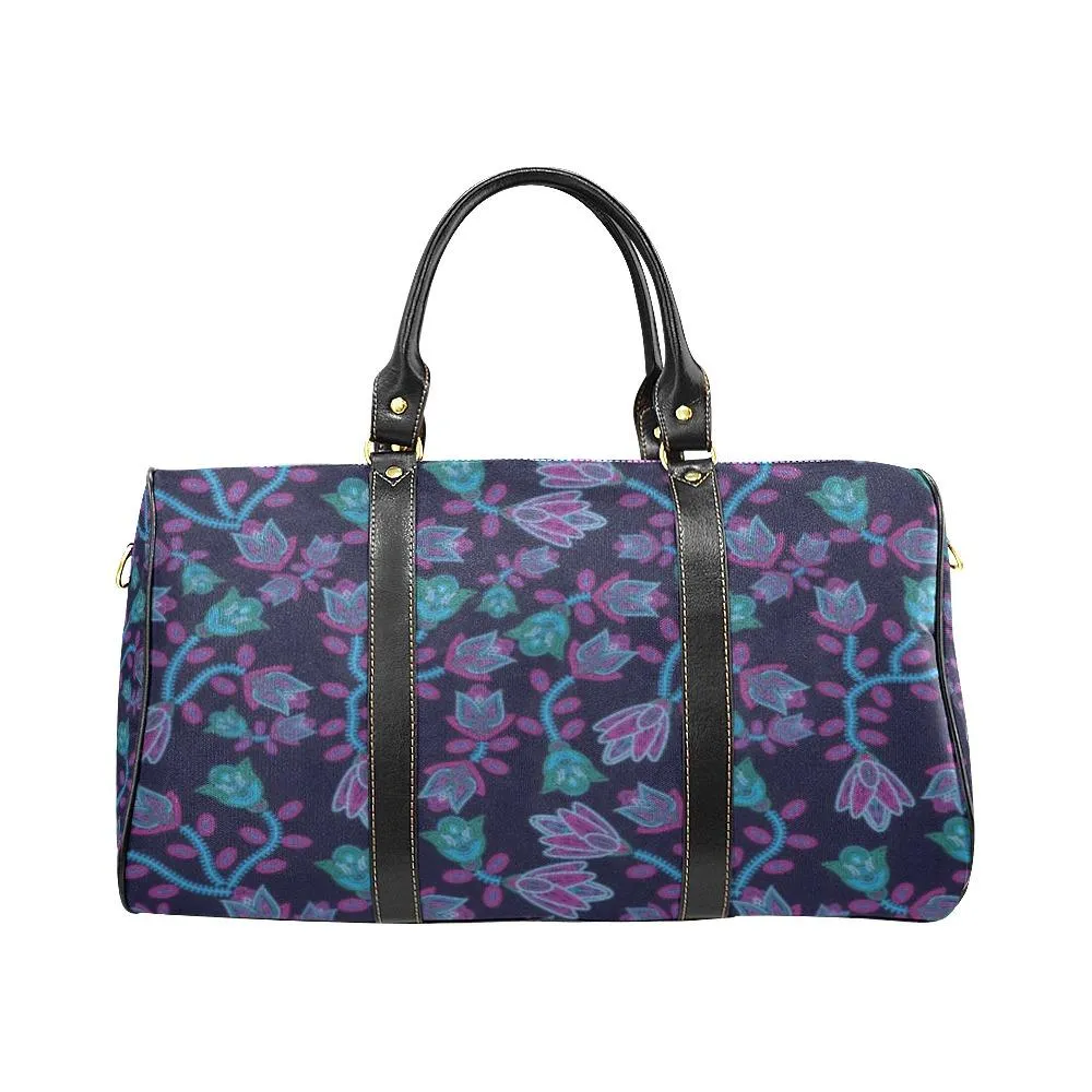 Beaded Blue Nouveau New Waterproof Travel Bag/Large