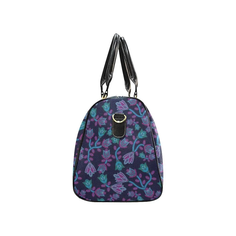 Beaded Blue Nouveau New Waterproof Travel Bag/Large