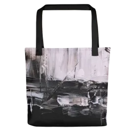 Black & White Abstract Painting Tote Bag
