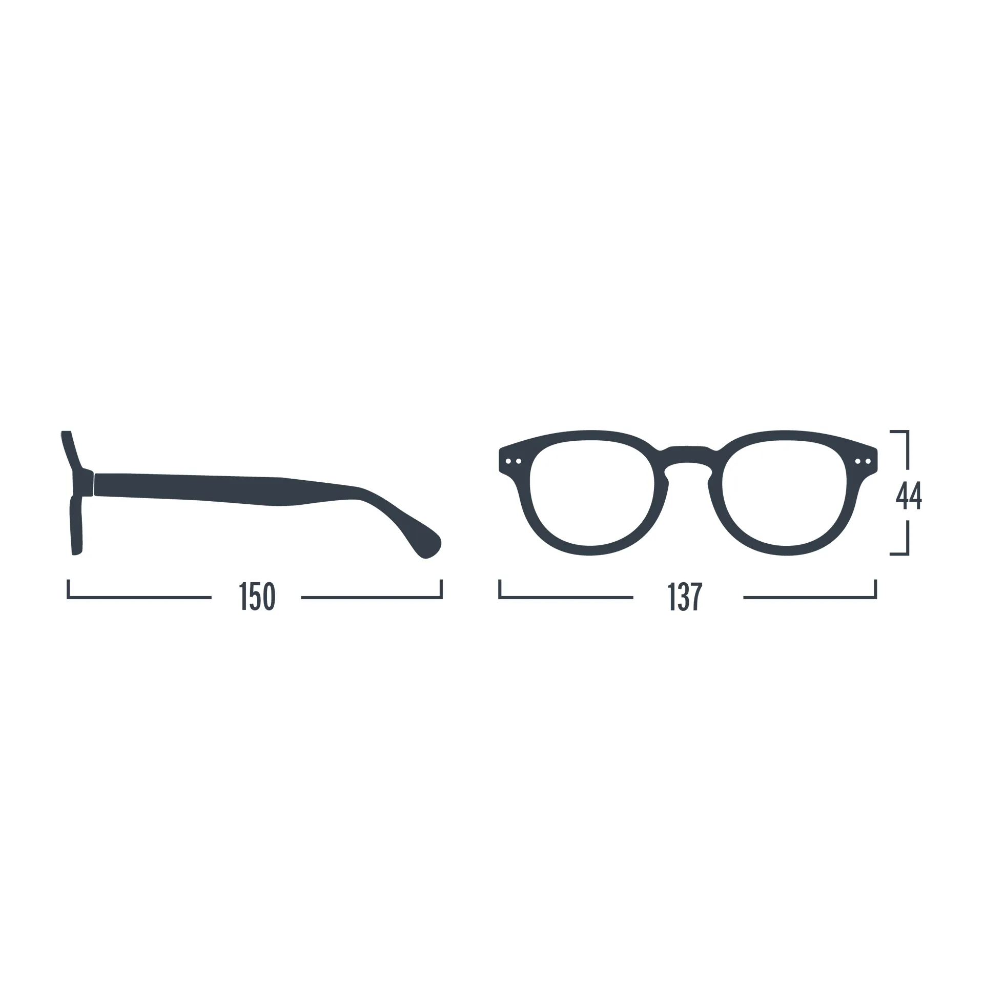 Black #C Reading Glasses by Izipizi