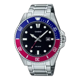 Casio Marine Sport Analog Diver's Watch with Rotating Bezel MDV107D-1A3