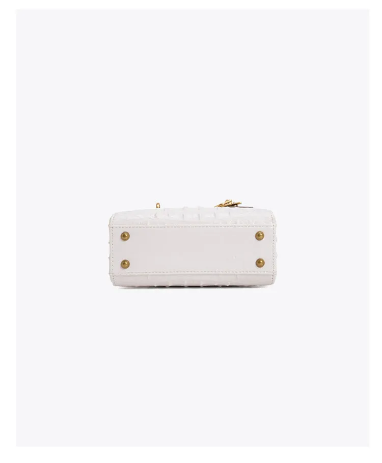 Crocodile pattern Princess Diana bag for women new trendy light luxury fashion foreign style crossbody bag handbag