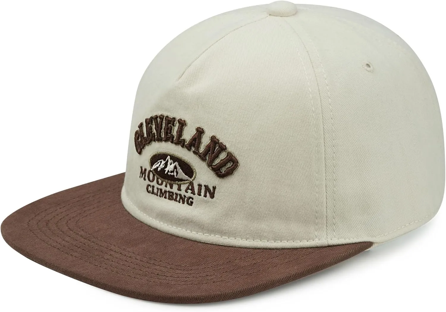 Croogo Vintage Embroidery Flat Brim Baseball Cap for Men Women Soft Cotton Unstructured Cap