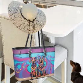 Dachshund Lover Original Whimsical Dog Art Durable Zipper Handbag