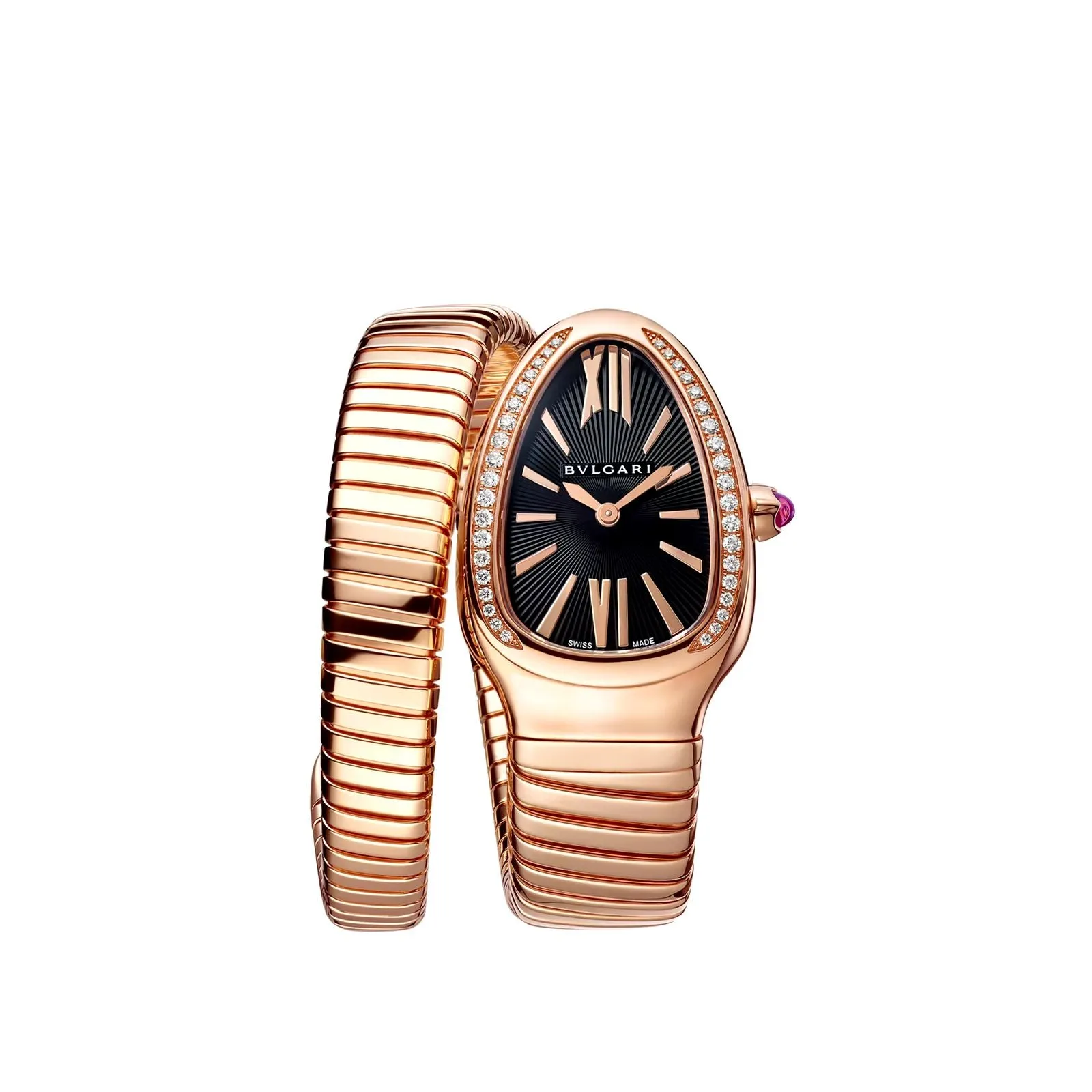 Diamond Studded Dial Stainless Steel Wrist Watch For Women