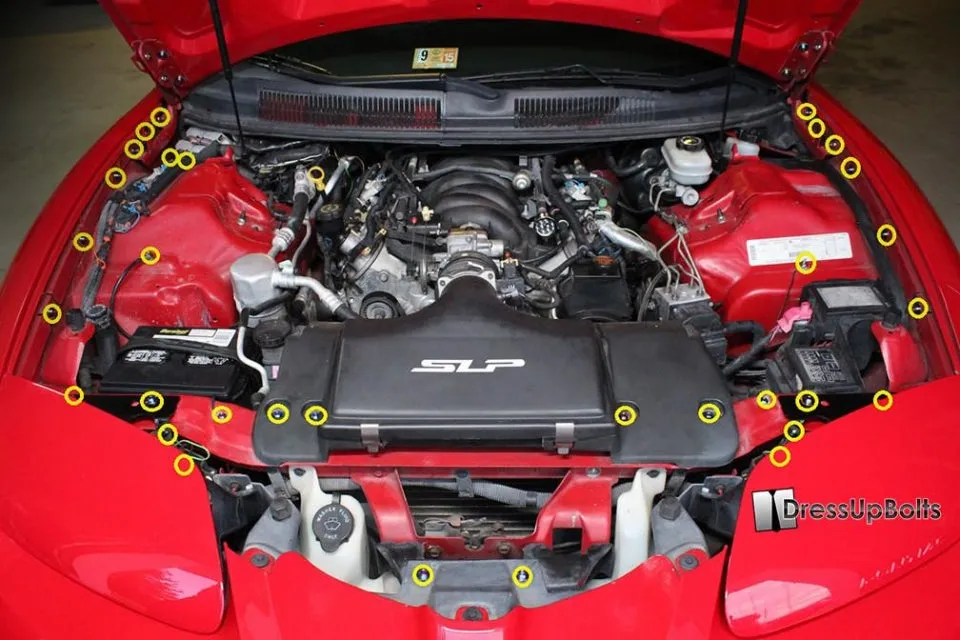 Dress Up Bolts Pontiac Firebird / Trans Am F-Body LS1 (98-02) Titanium Full Engine Bay Kit