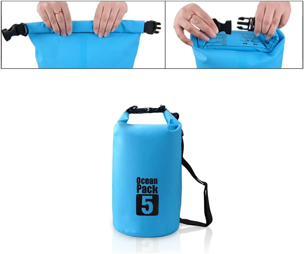 Dry Sack/Floating Waterproof Bag 2L/5L/10L/20L/30L for Boating, Kayaking, Hiking, Snowboarding, Camping, Rafting, Fishing and Backpacking