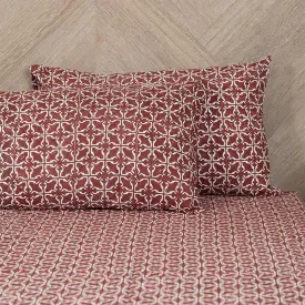 Estheva Ethnic Printed Bedsheet - Maroon