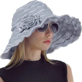 FORBUSITE Women Folding Vintage Outdoor Sun Hats for Beach Garden Travelling UV Protection