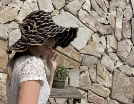 FORBUSITE Women Folding Vintage Outdoor Sun Hats for Beach Garden Travelling UV Protection