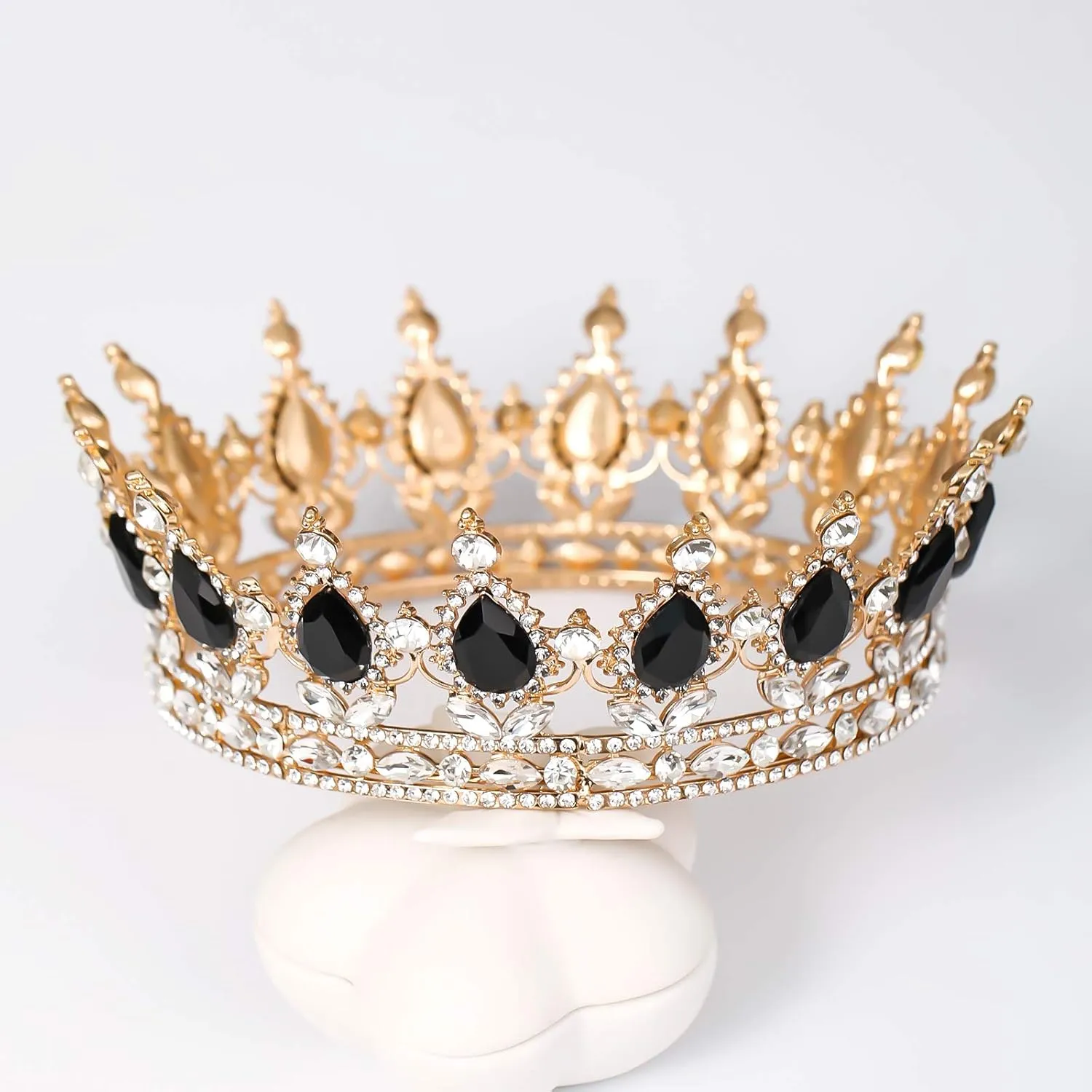 FORSEVEN Queen Crown Rhinestone Wedding Crowns and Tiaras for Women Costume Party Hair Accessories Princess Birthday Crown Crystal Bridal Crown