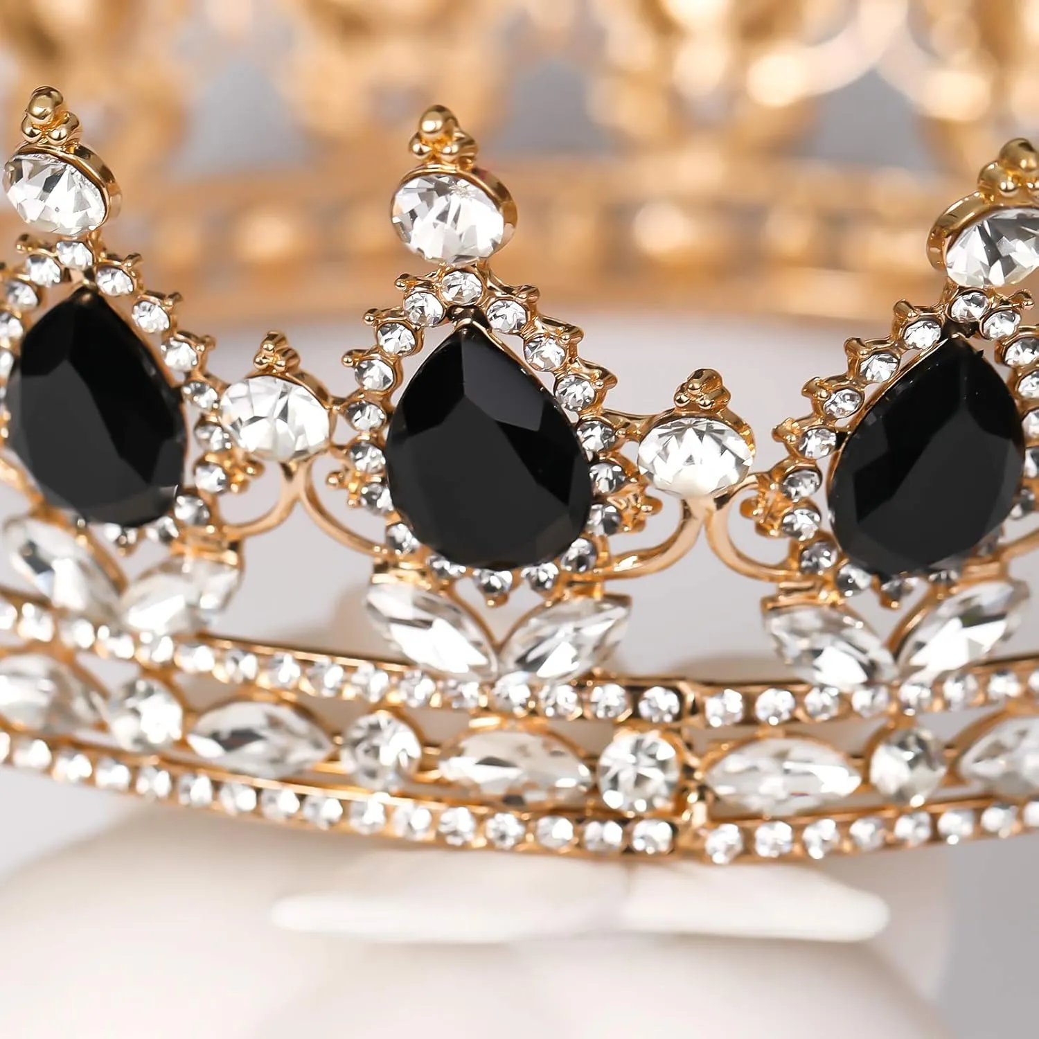 FORSEVEN Queen Crown Rhinestone Wedding Crowns and Tiaras for Women Costume Party Hair Accessories Princess Birthday Crown Crystal Bridal Crown