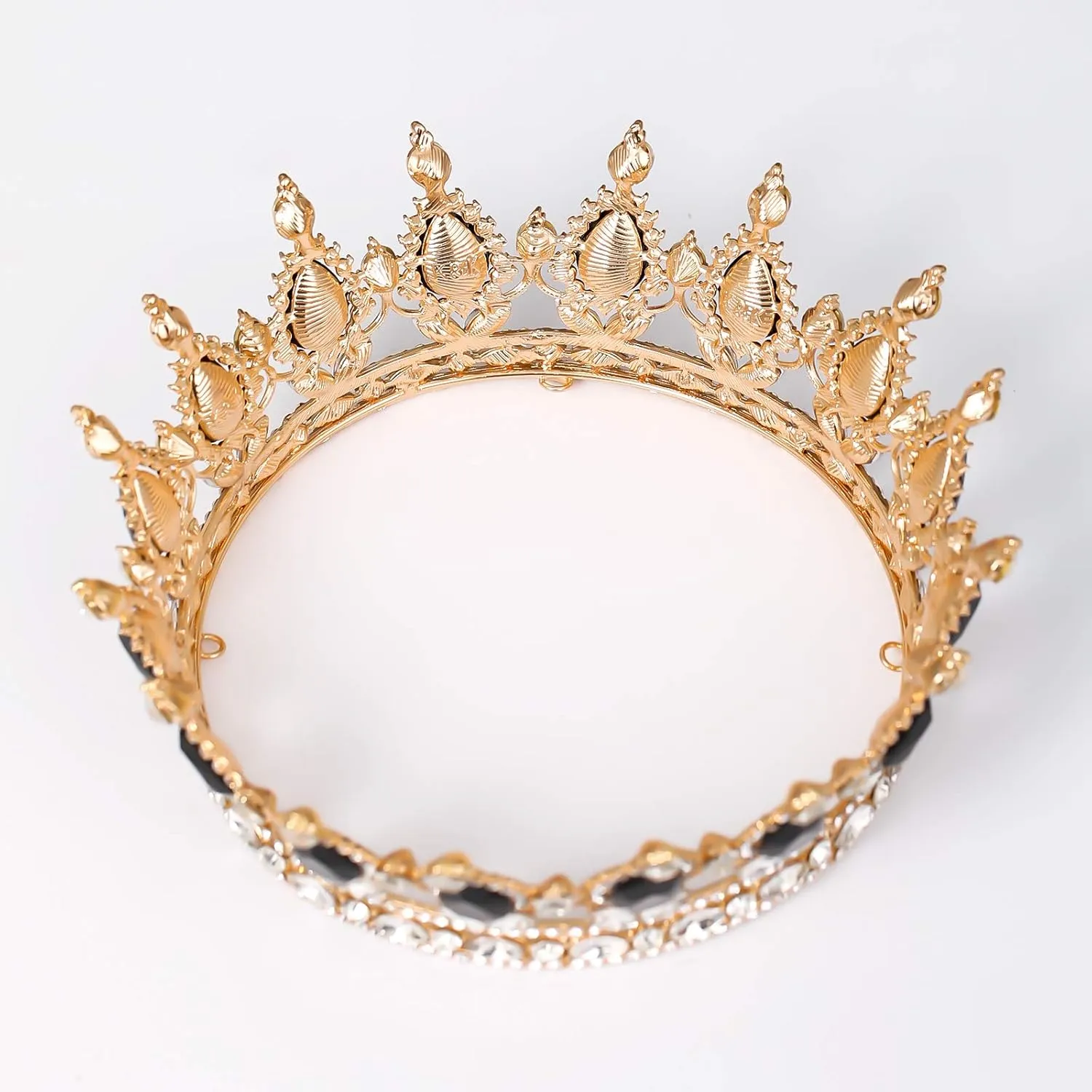 FORSEVEN Queen Crown Rhinestone Wedding Crowns and Tiaras for Women Costume Party Hair Accessories Princess Birthday Crown Crystal Bridal Crown