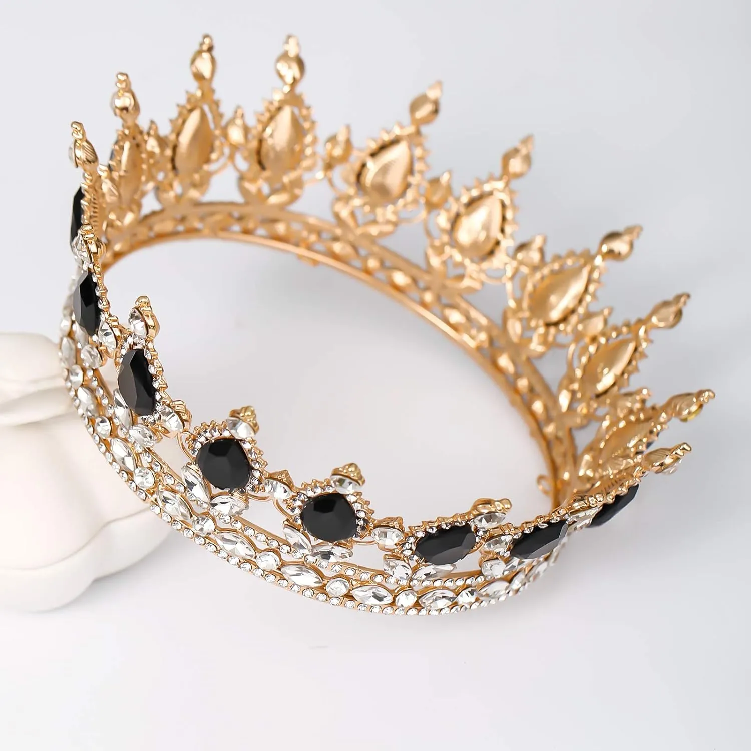 FORSEVEN Queen Crown Rhinestone Wedding Crowns and Tiaras for Women Costume Party Hair Accessories Princess Birthday Crown Crystal Bridal Crown