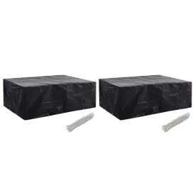 Garden Furniture Covers 2 pcs 8 Eyelets 242x162x100 cm
