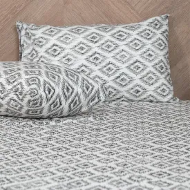 Gem Grid Bedsheet - Black