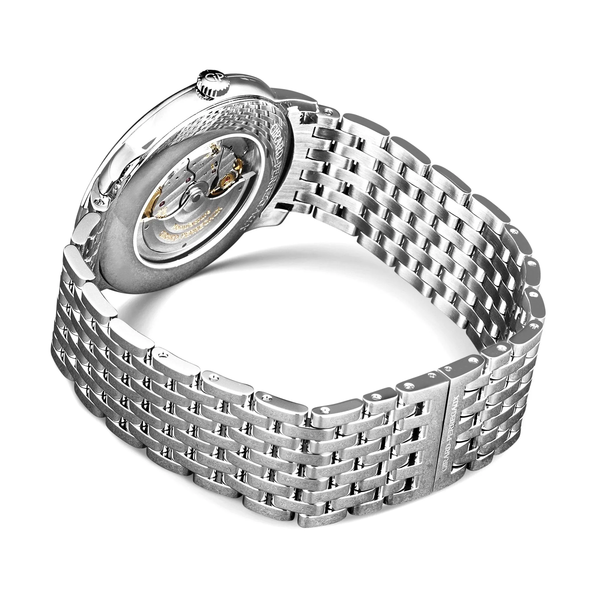 Girard-Perregaux 1966 Silver Dial Stainless Steel Automatic Ladies Watch 49555-11-1A1-11A