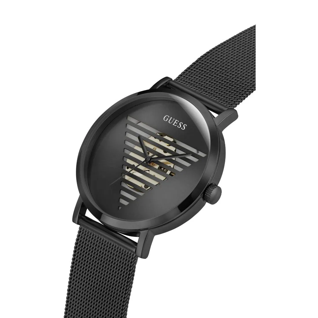Guess Men 44 mm Black Dial Analog Watch- GW0502G2