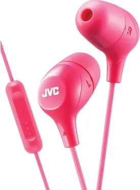 JVC Memory Foam Earbud Marshmallow Memory Foam Earbud with Mic Pink (HAFX38MP)