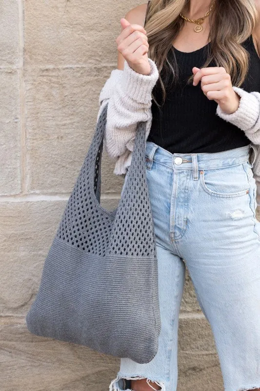 Let's Go Soft Woven Hobo Bag
