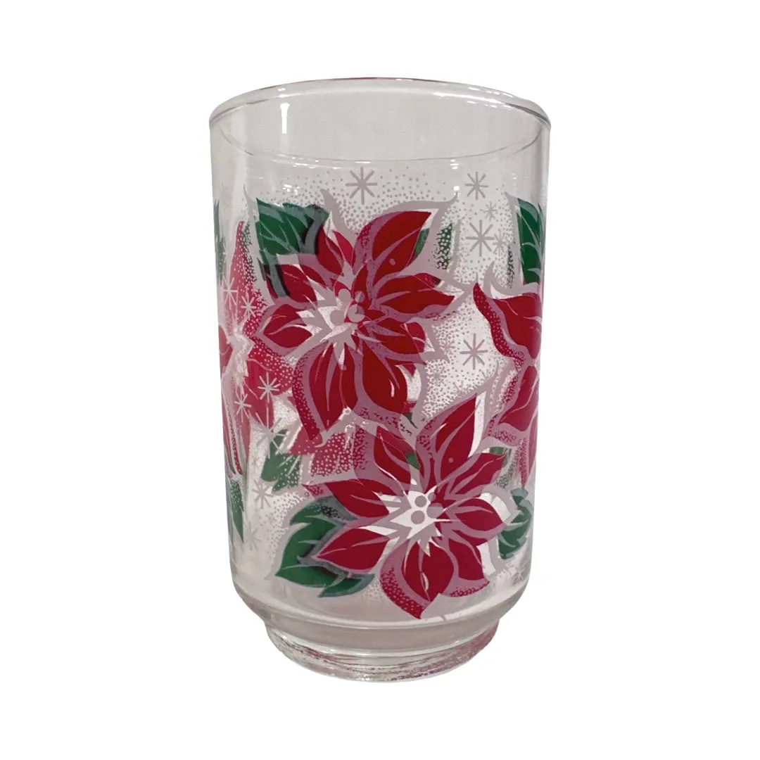 Libbey Vintage Poinsettia Glasses (Set of 4)