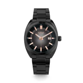 Loyal Adventurer Sport Men's 41.50mm Black and Steel Quartz Watch