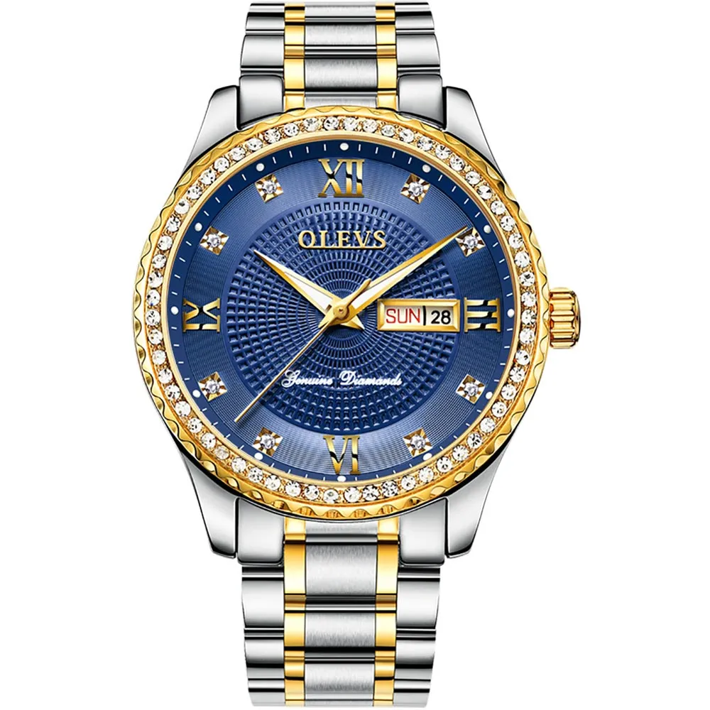 Luxurious Golden Wristwatch Premium Metal Band Watch [Premium Gift Box]