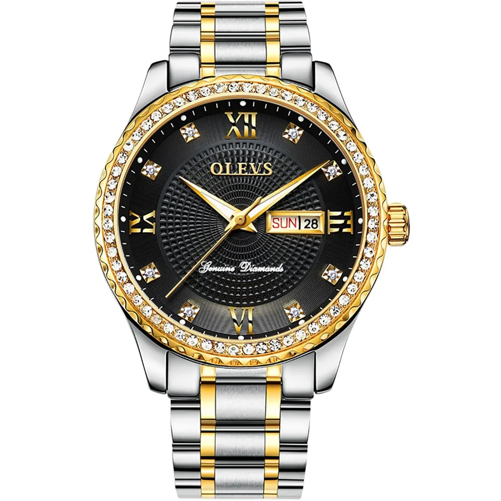 Luxurious Golden Wristwatch Premium Metal Band Watch [Premium Gift Box]