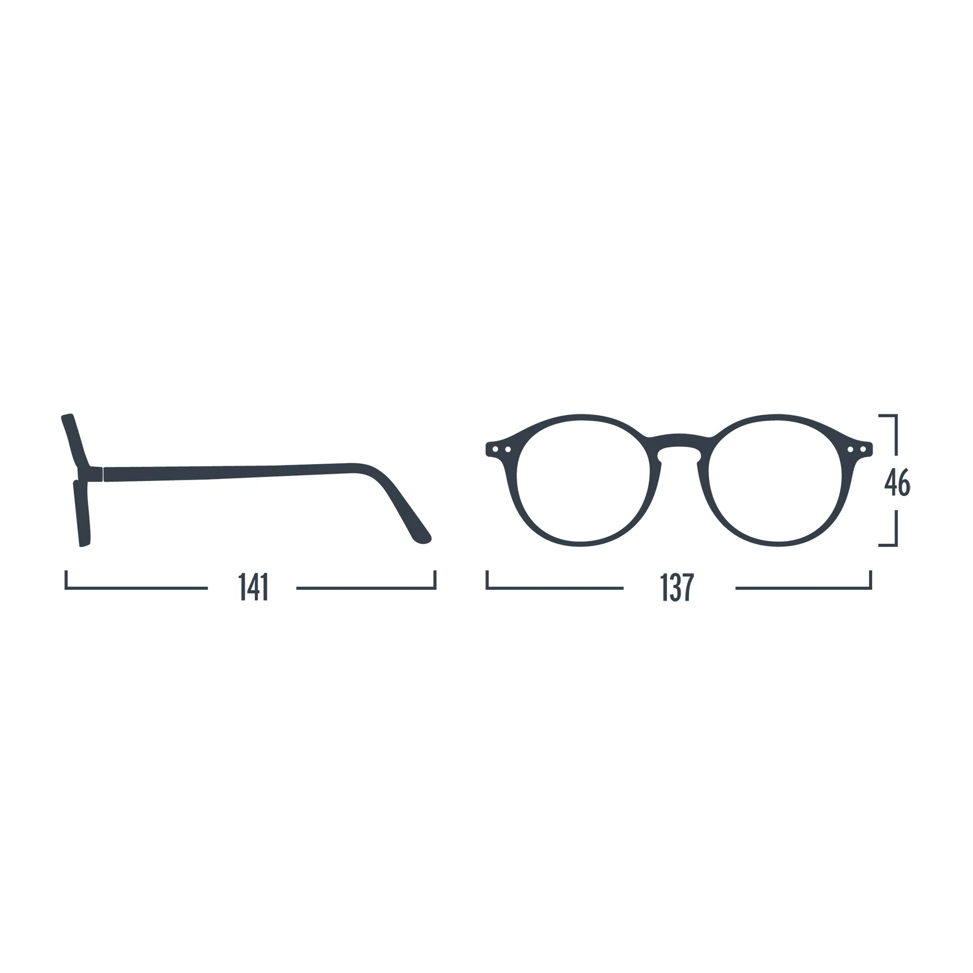 Navy Blue #D Reading Glasses by Izipizi