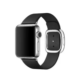 Official Apple Modern Buckle Leather Stainless Steel Buckle Watch Strap 38mm - Large