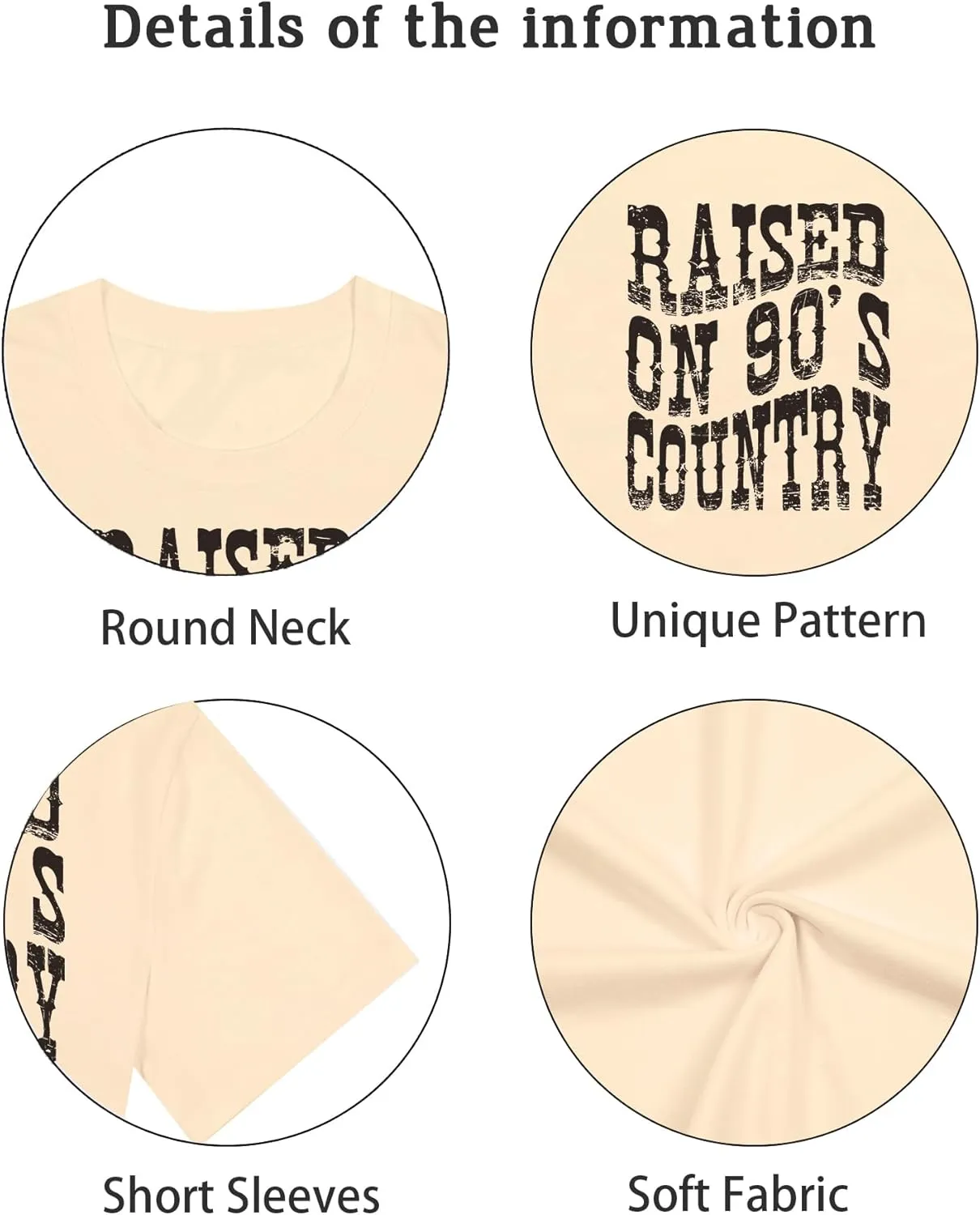 Oversized 90s Country Shirts for Women Raised On 90S Country Shirt Country Music Tshirt Rock Band Vintage Tee Tops
