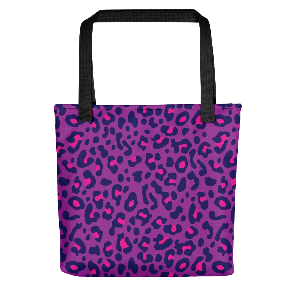 Purple Leopard Print Tote Bag