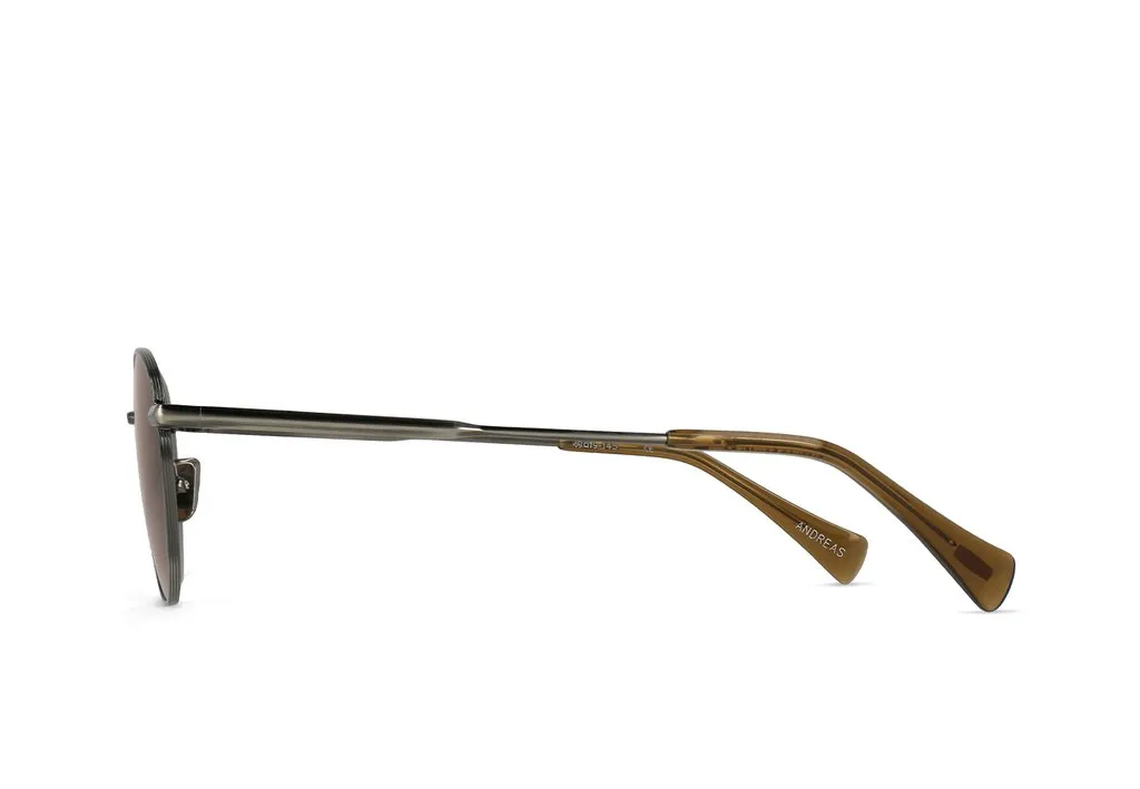RAEN | Andreas | Brushed Pewter   Kelp / Smoke Brown Polarized | 51