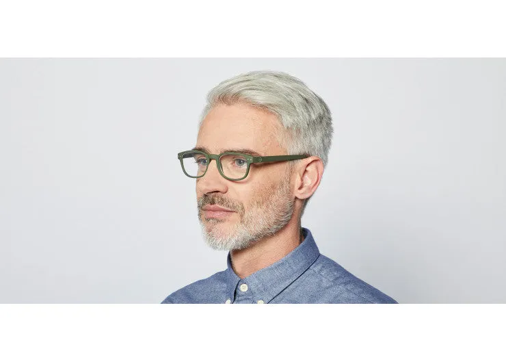 READING GLASSES #B KAKI GREEN