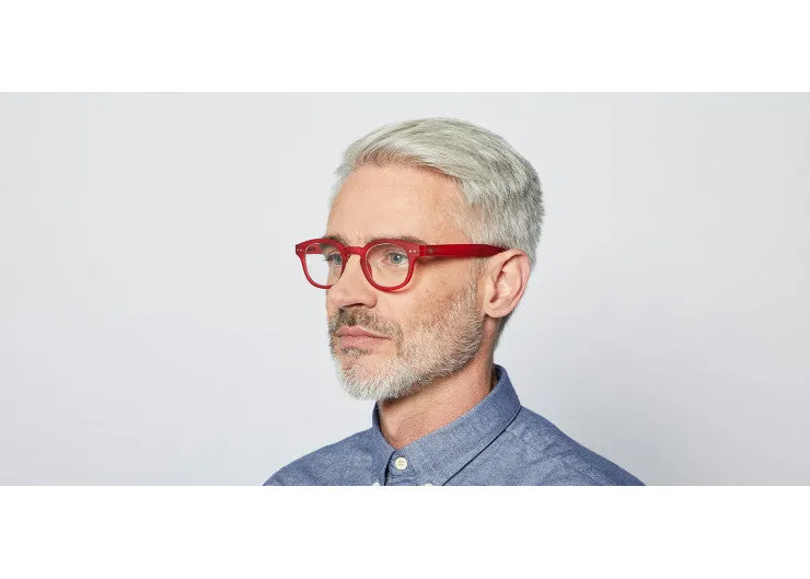 READING GLASSES #C RED CRYSTAL