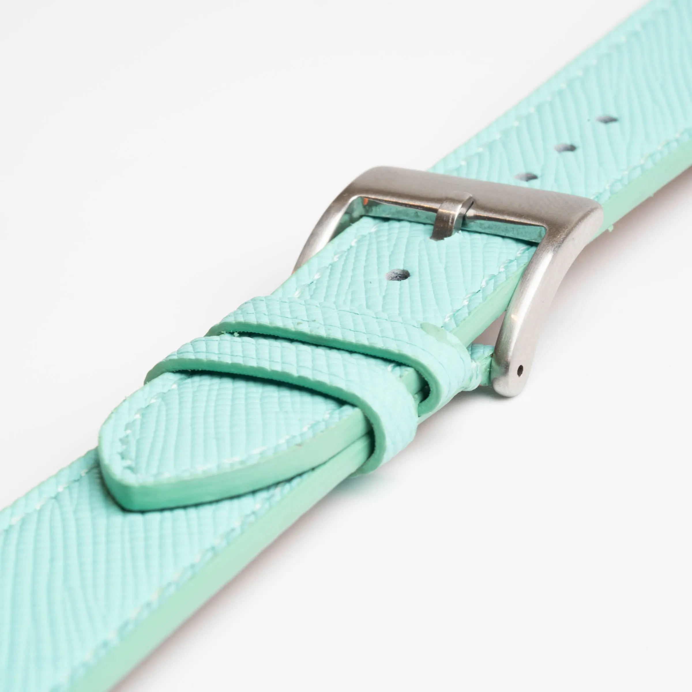 Saffiano Lux Light Blue Watch Strap