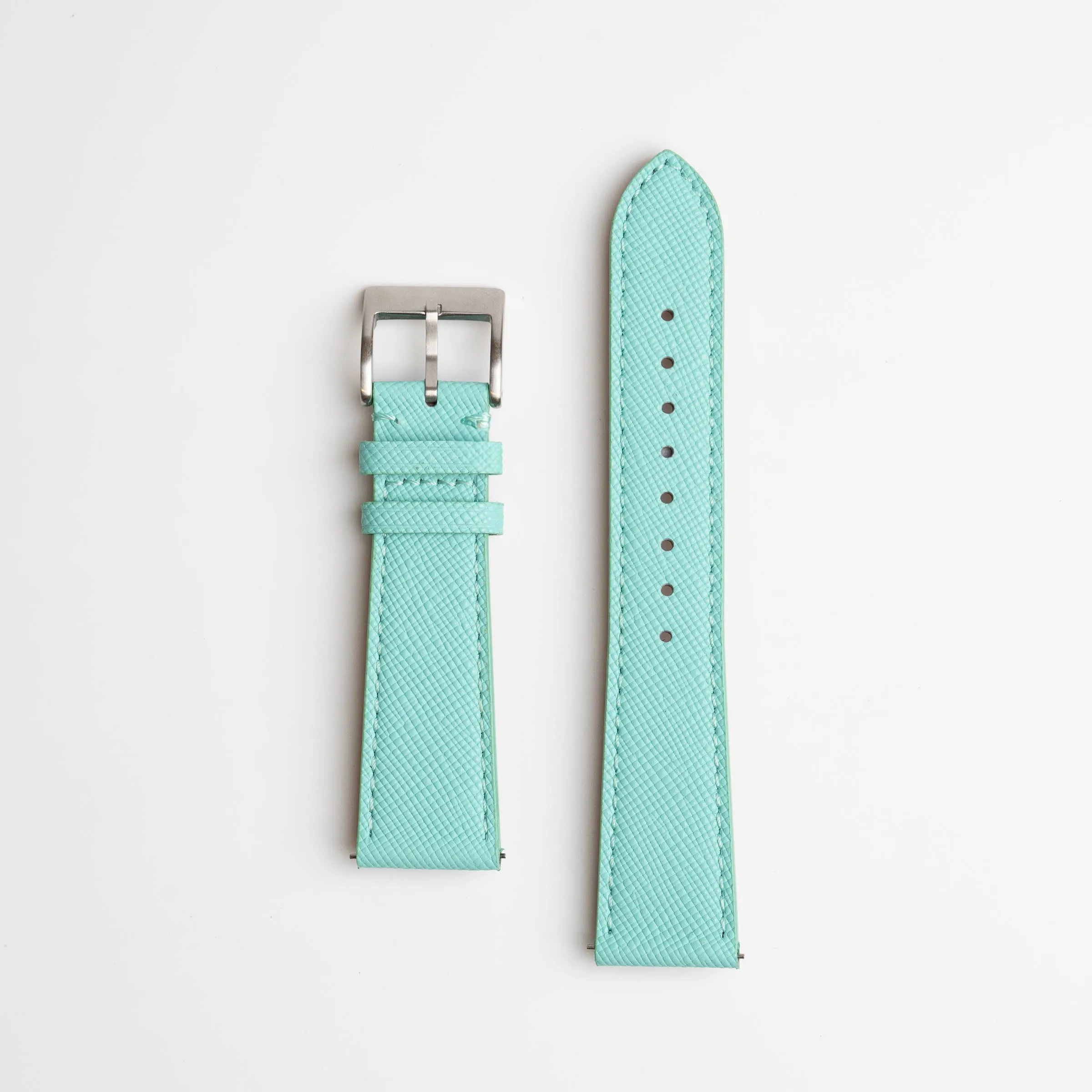 Saffiano Lux Light Blue Watch Strap