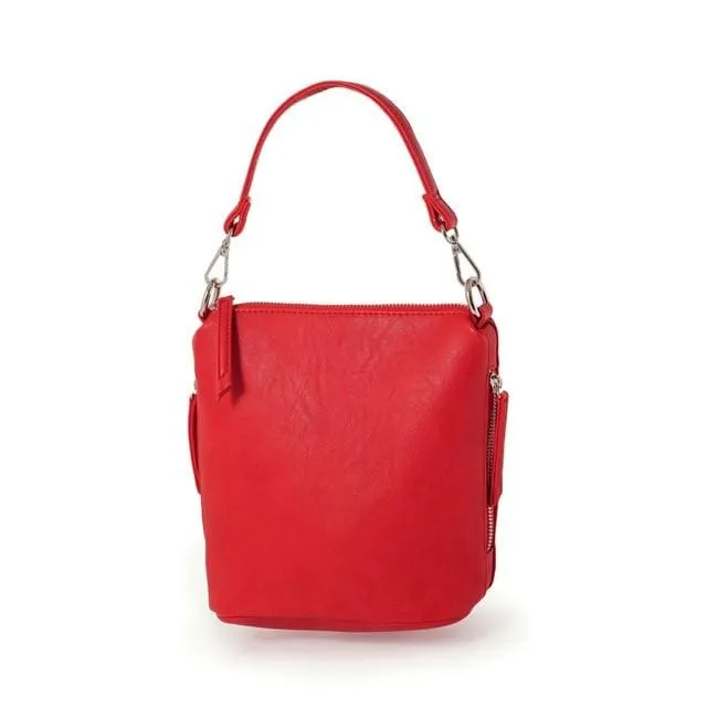 Soft PU Leather Women Shoulder Bag With Zipper
