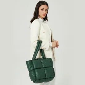 Space Cotton Luxury Designer Handbag Large Tote Winter New Soft Padded Shoulder Bags for Women Autumn Trend Crossbody Bag