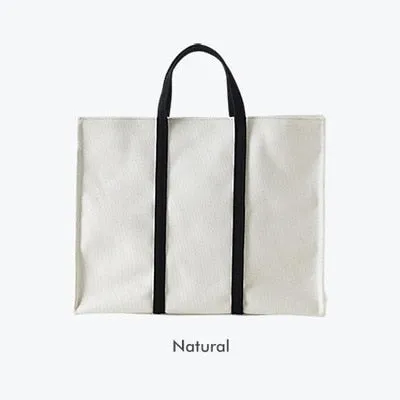 Square Canvas Reusable Shopping Tote Bag